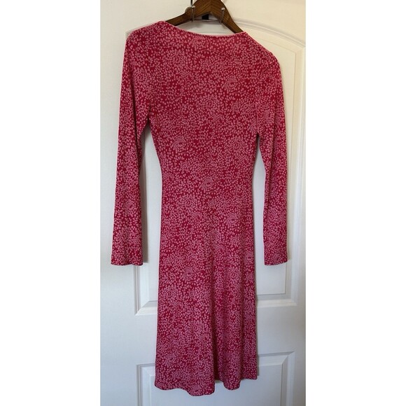 VTG Diane Von Furtensberg Dress Size 6 Ditsy 100% Silk Abstract Romantic 90s Y2k - Picture 4 of 12